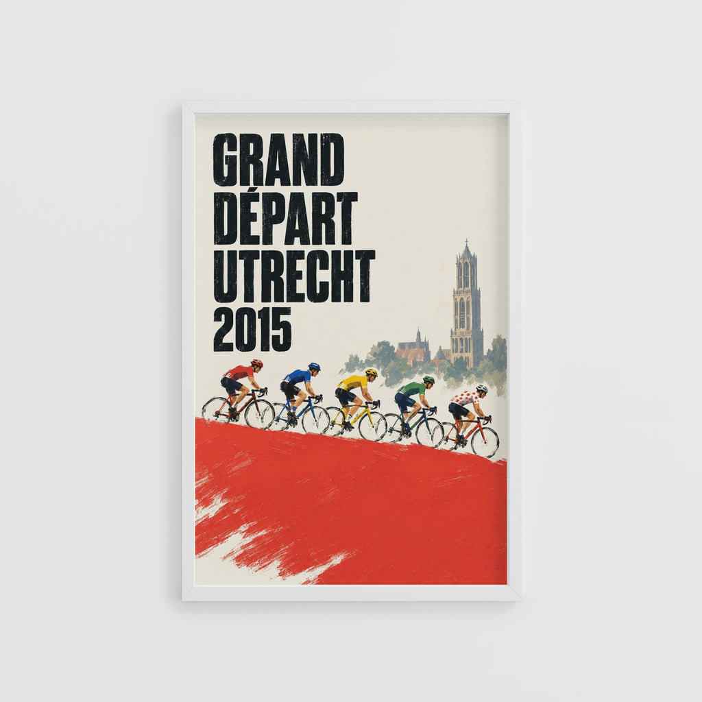 Vintage Utrecht Cycling Poster, Grand Depart Print