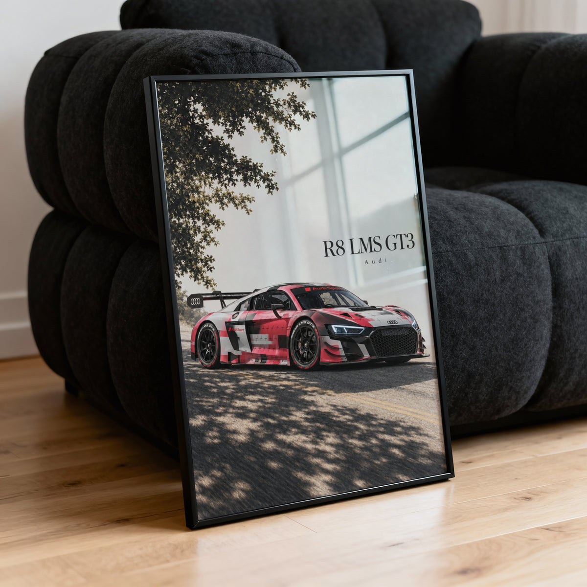 Vintage Audi R8 LMS GT3 Print, Race Car Poster
