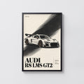 Vintage Audi R8 LMS GT2 Print, Racing Car Art
