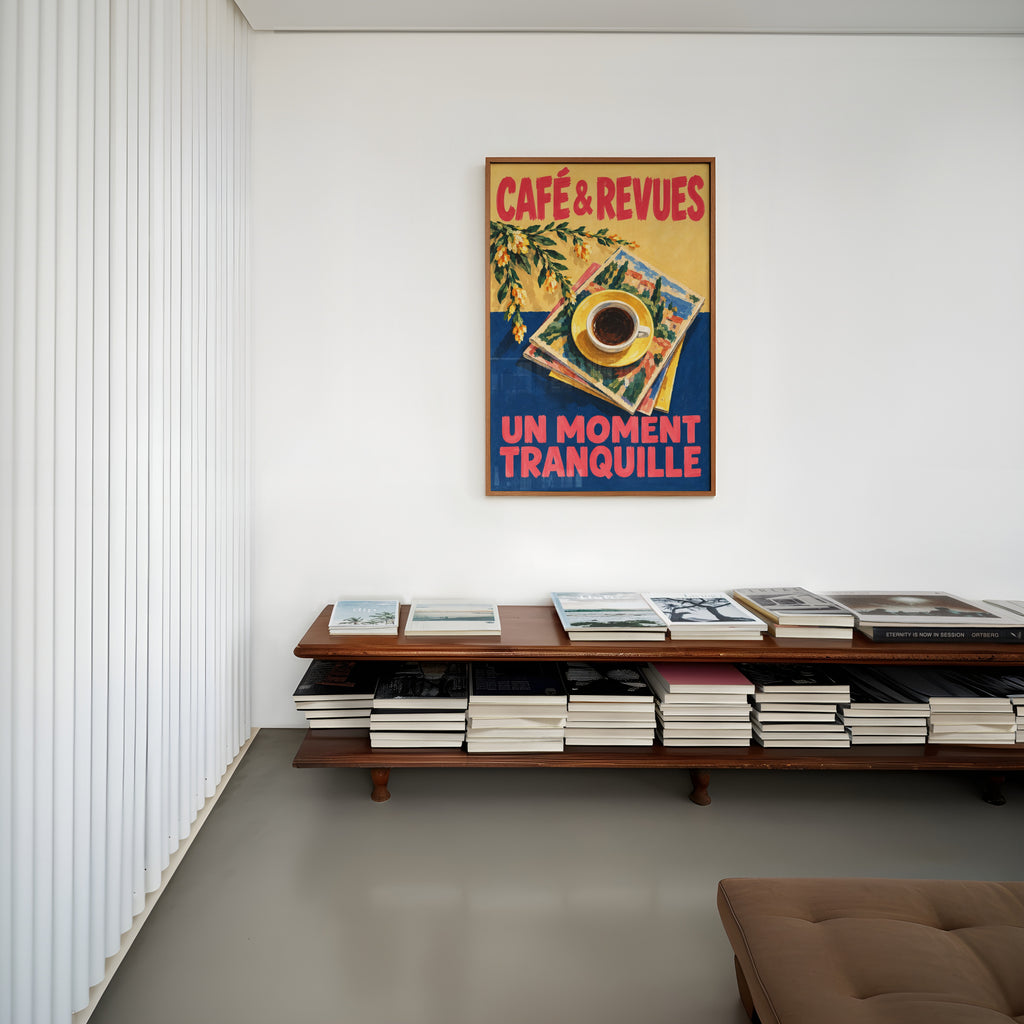 Vintage Coffee Print, Cafe Poster, French Wall Art