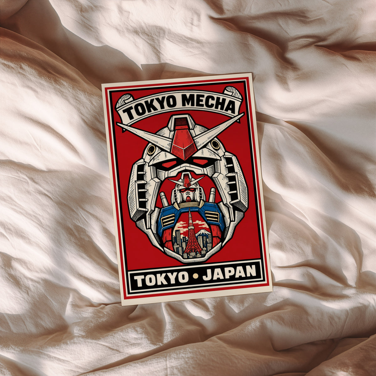 Vintage Tokyo Mecha Print, Japanese Robot Poster