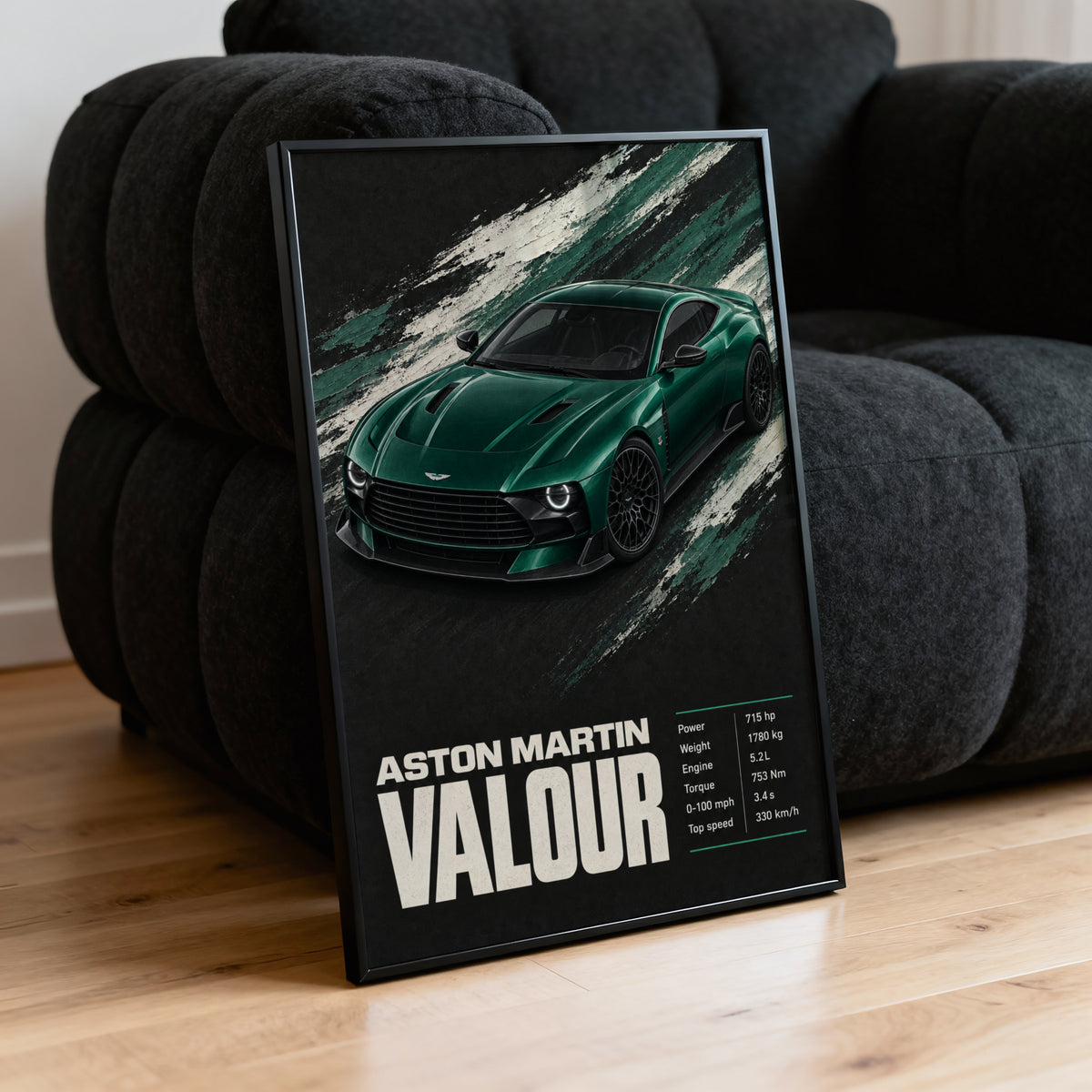 Vintage Aston Martin Valour Print, Car Wall Art