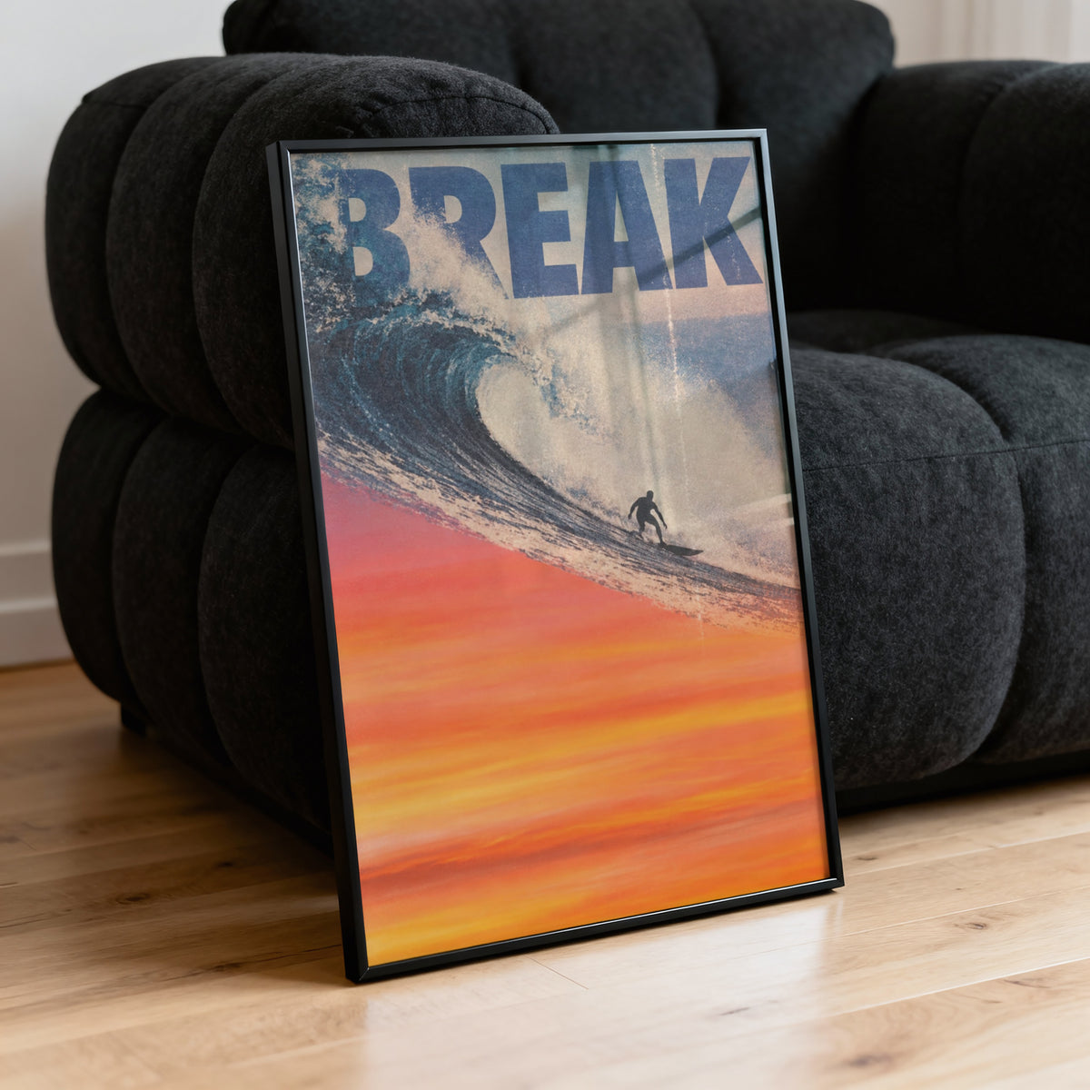 Vintage Surf Print and Poster, Retro Wave Wall Art