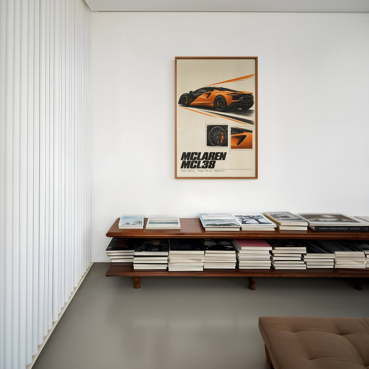 Vintage McLaren Car Print, Supercar Wall Art