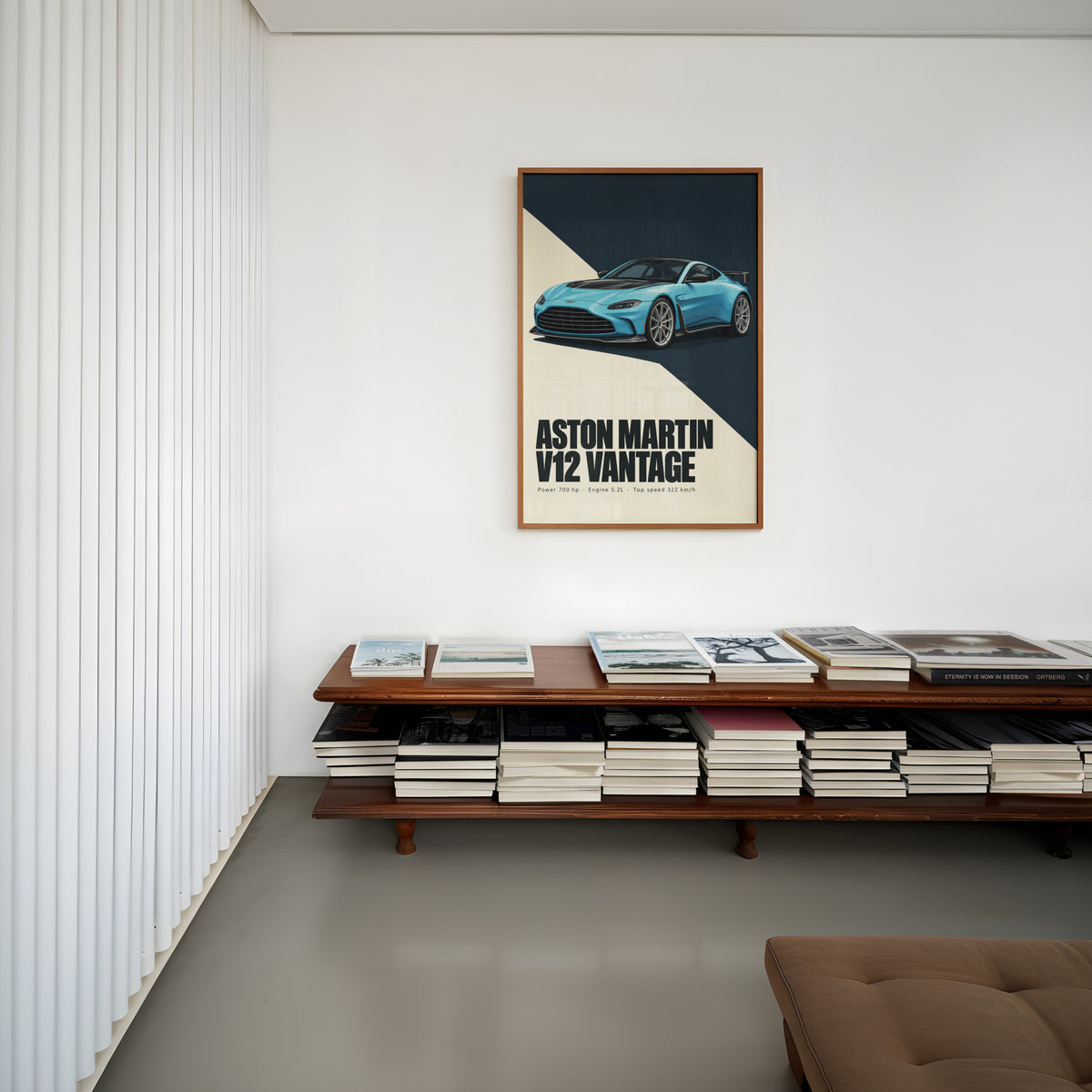 Vintage Aston Martin V12 Vantage Print, Car Art