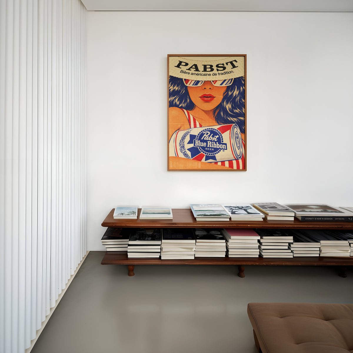Vintage Pabst Blue Ribbon Beer Print, Retro Poster