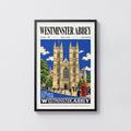 Vintage Westminster Abbey Poster, London Wall Art, Print