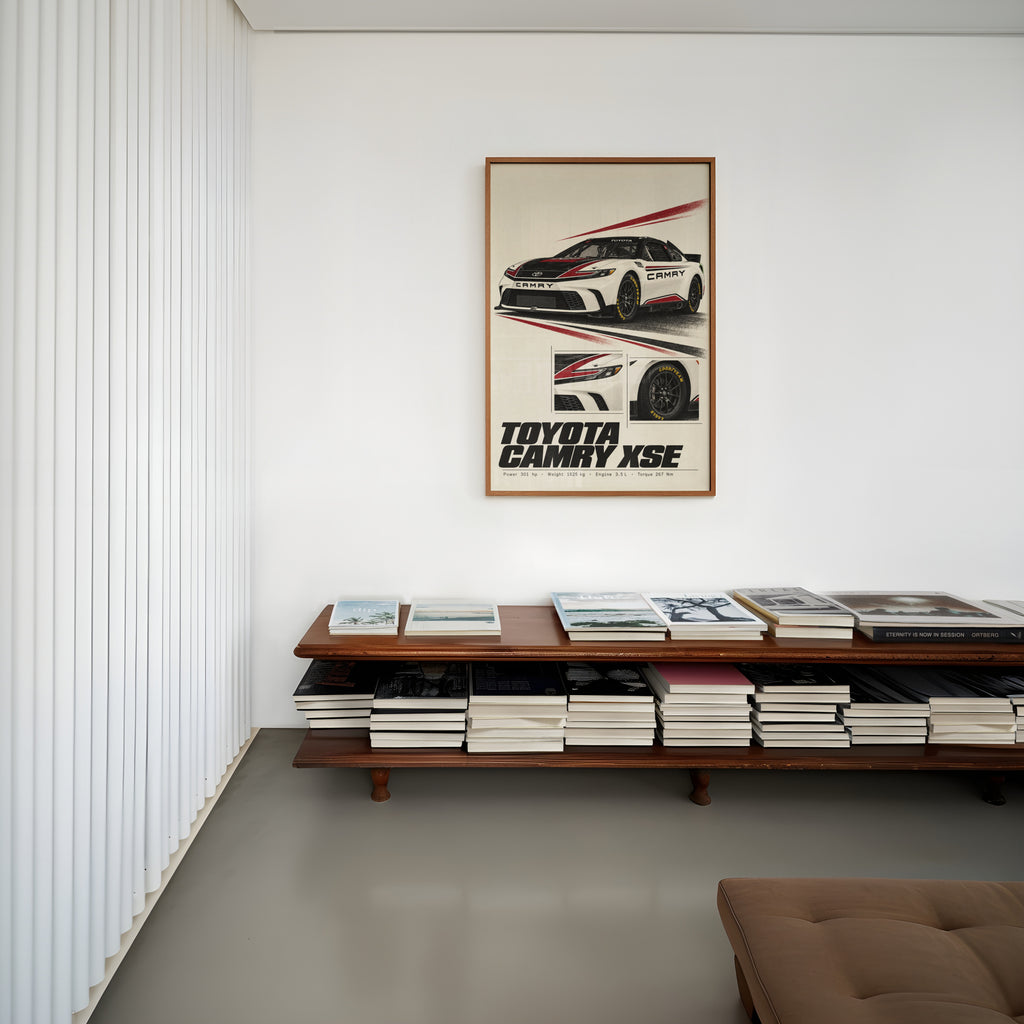 Vintage Toyota Camry Racing Car Print Wall Art