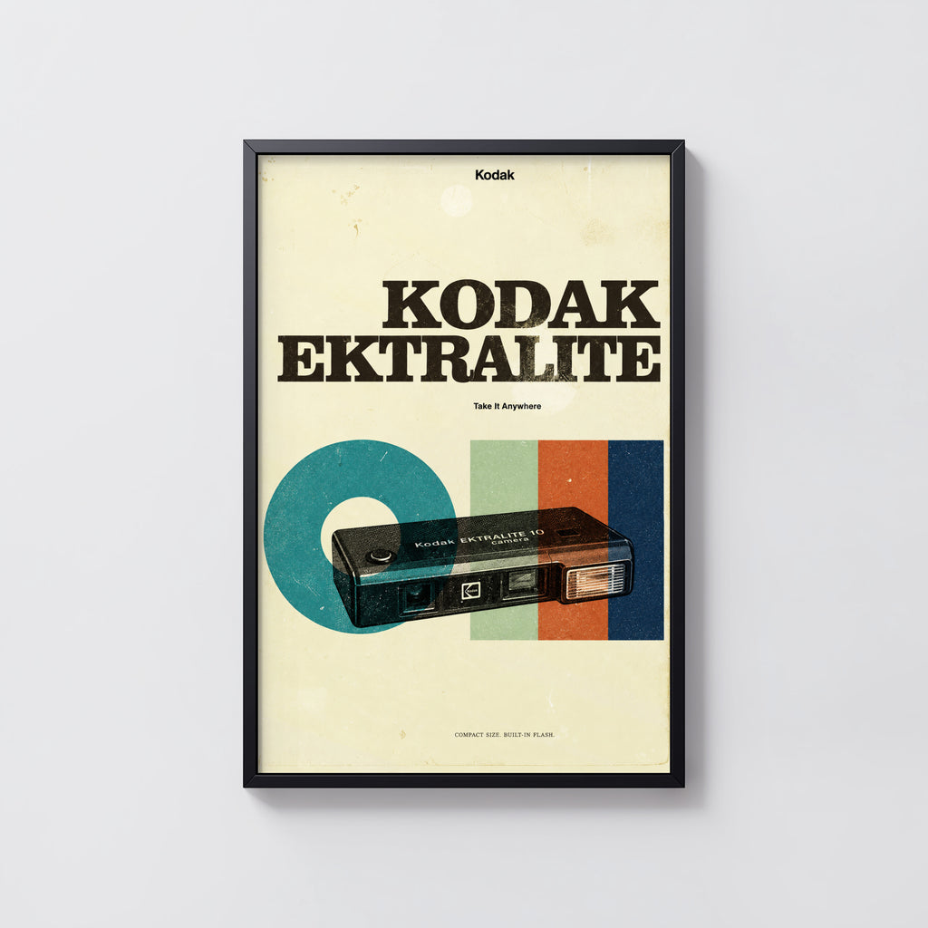 Vintage Kodak Camera Poster, Retro Photography Wall Art