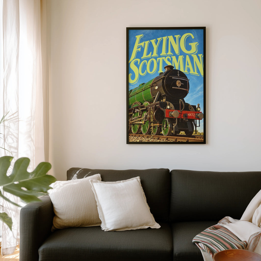 Vintage Flying Scotsman Poster, LNER 4472 Steam Train Print