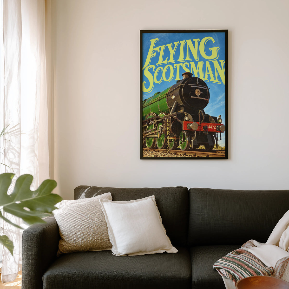 Vintage Flying Scotsman Poster, LNER 4472 Steam Train Print