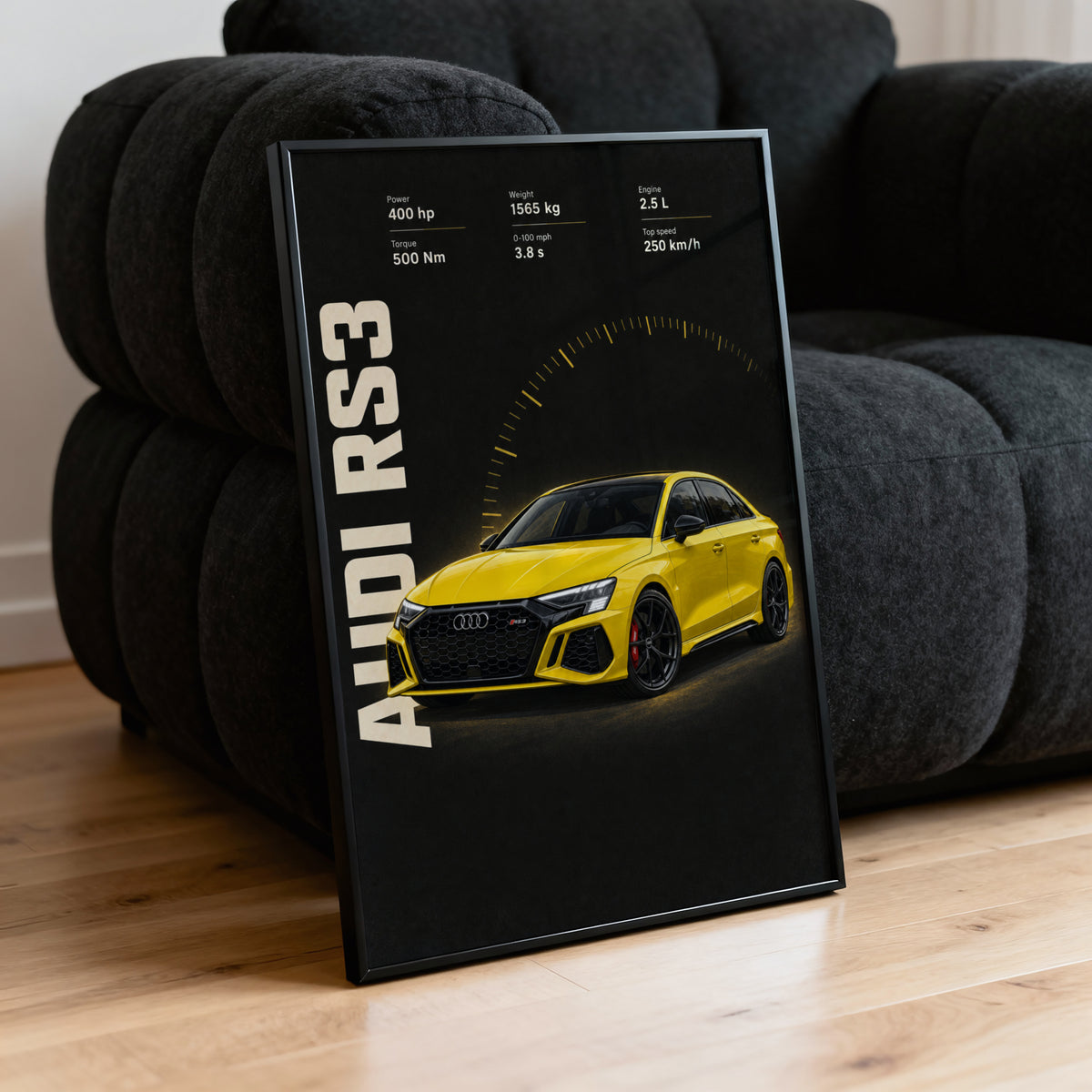 Vintage Audi RS3 Print, Car Wall Art