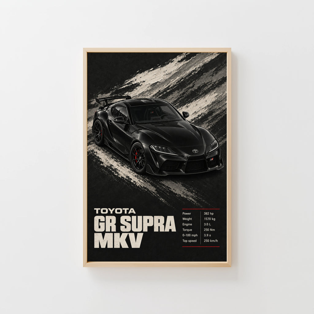 Vintage Toyota GR Supra MkV Print, Car Wall Art