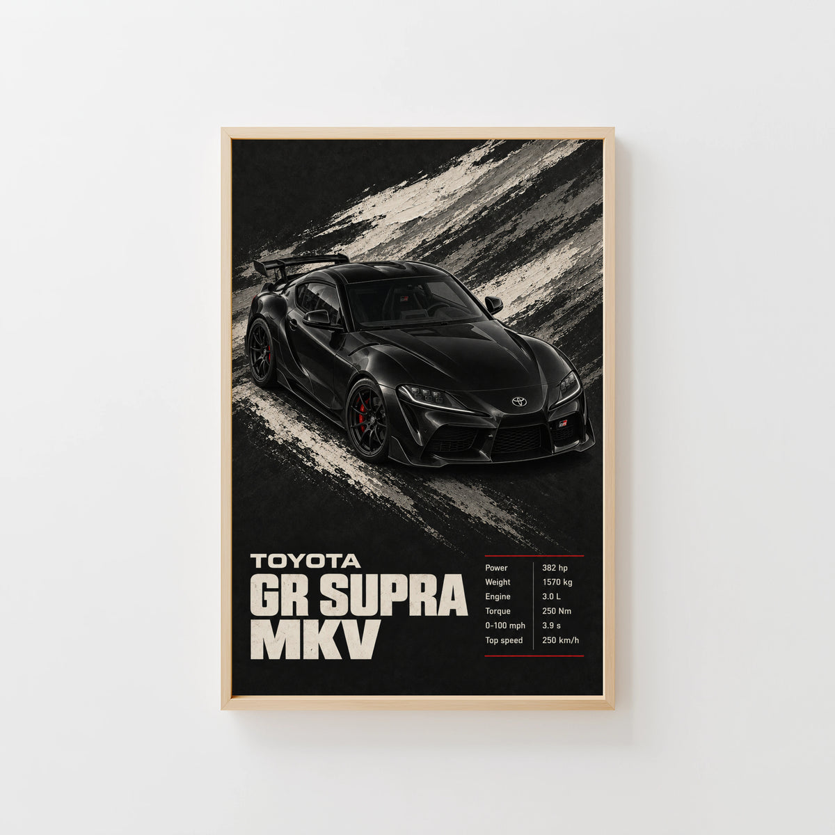 Vintage Toyota GR Supra MkV Print, Car Wall Art