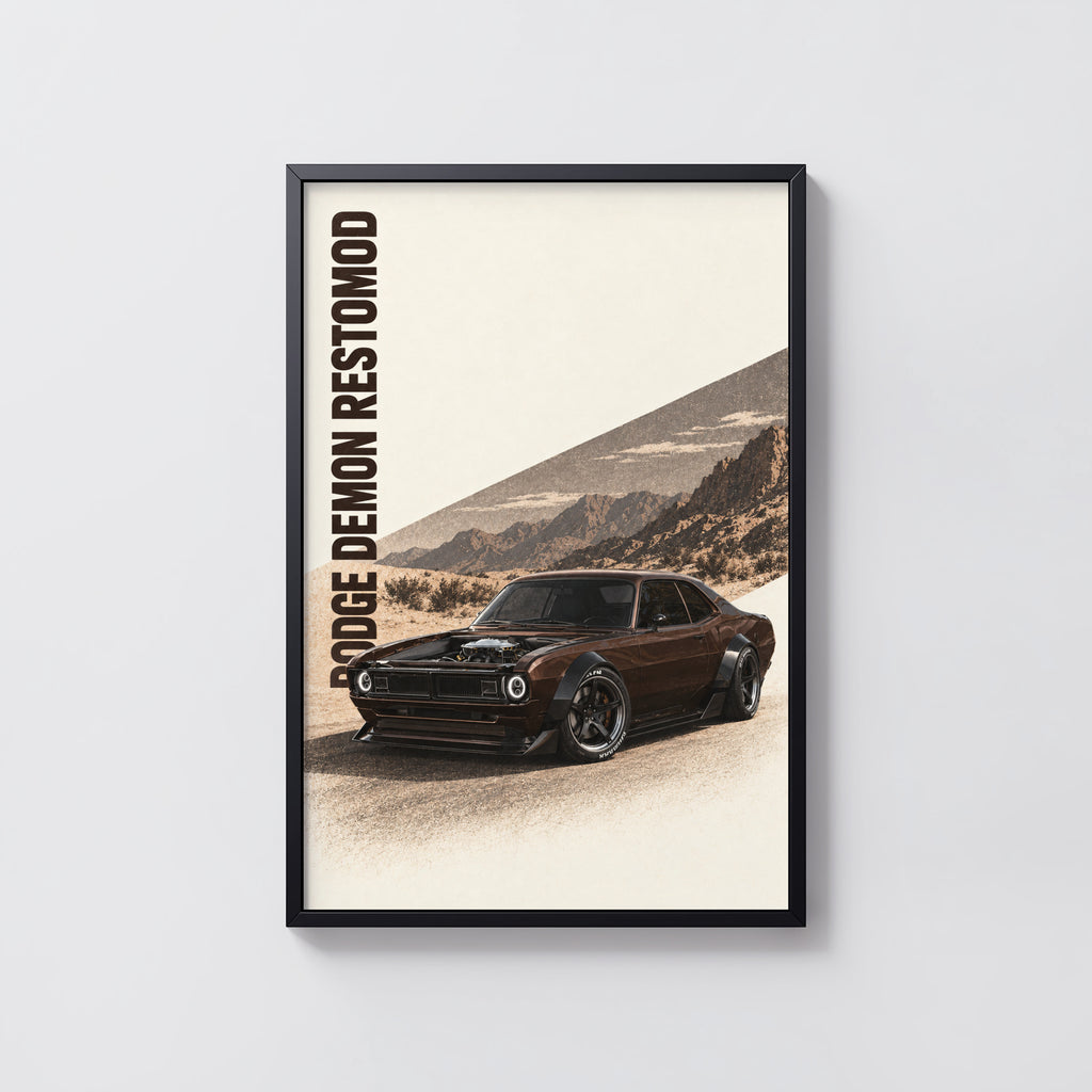 Vintage Dodge Demon Restomod Car Print