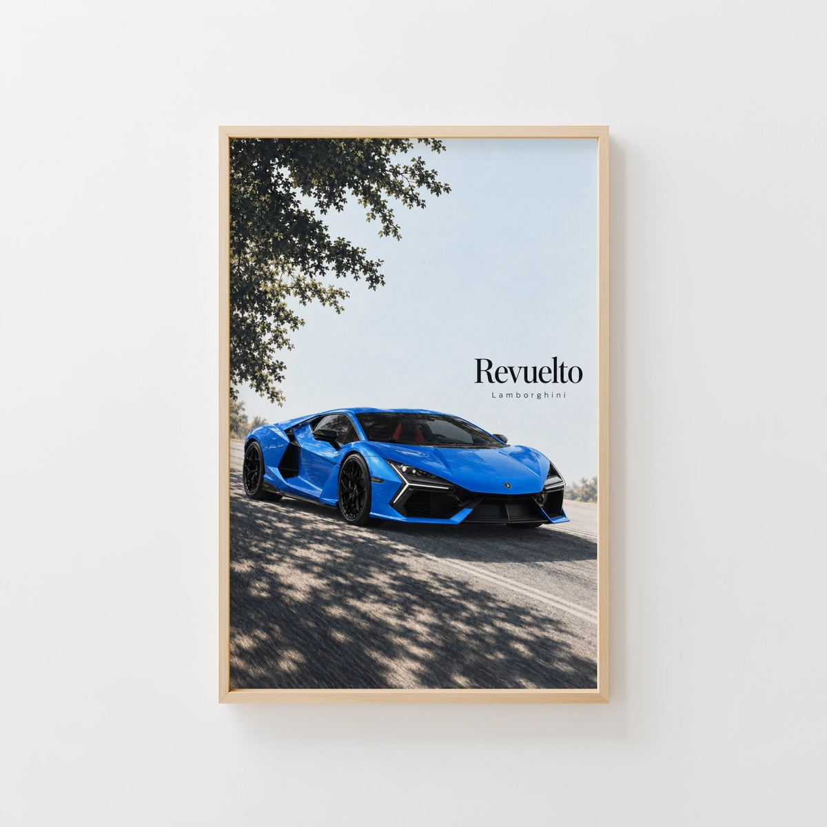 Vintage Lamborghini Revuelto Print, Car Wall Art