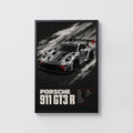 Vintage Porsche 911 GT3 R Print, Race Car Wall Art