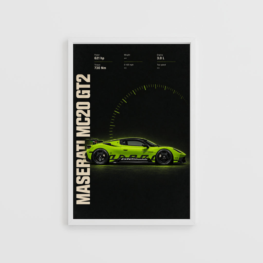 Vintage Maserati MC20 GT2 Print, Car Wall Art