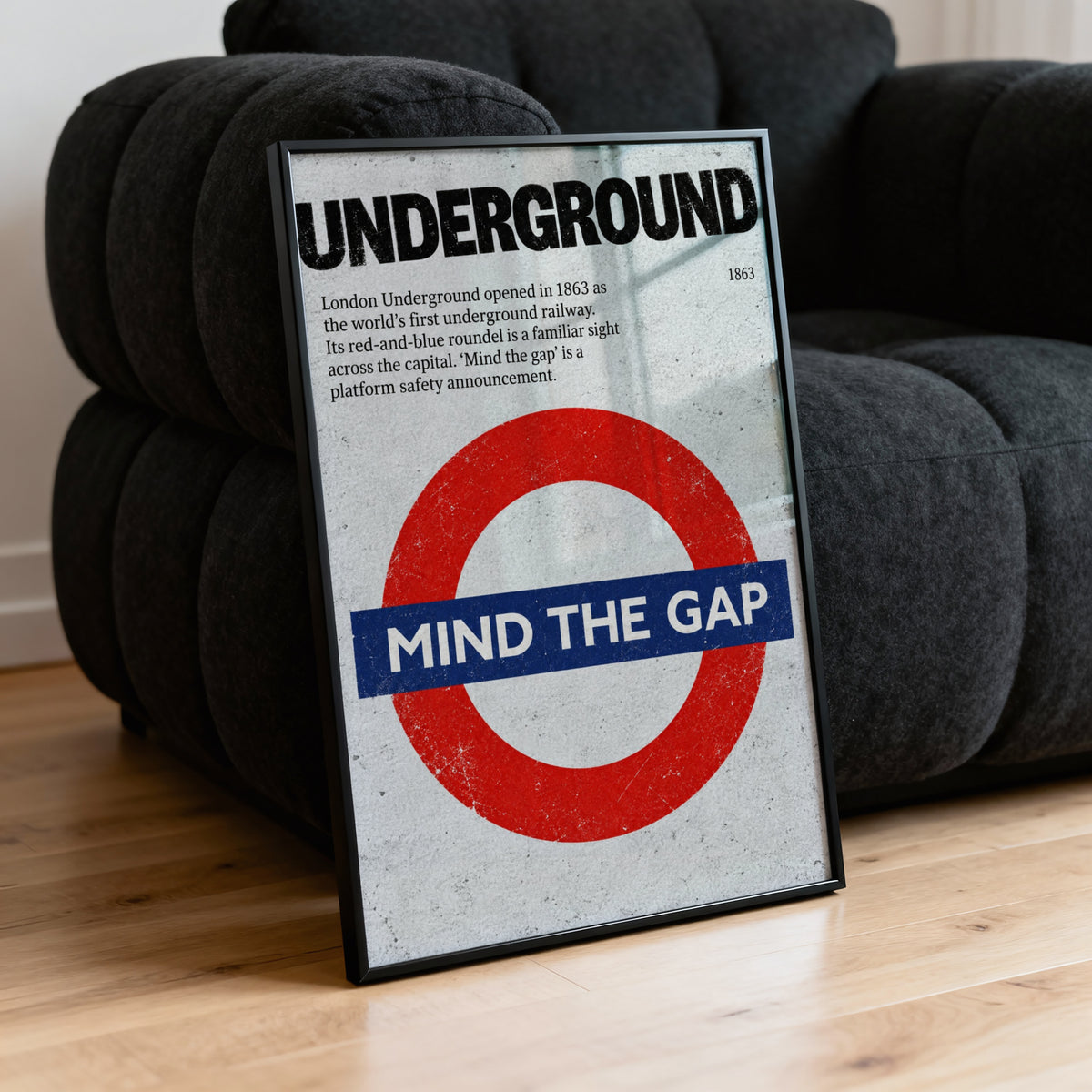 Vintage London Underground Poster, Mind the Gap Print