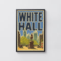 Vintage Whitehall London Poster, Travel Wall Art, City Print
