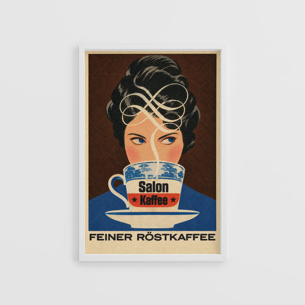 Vintage Salon Kaffee Print, Retro Coffee Poster