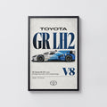 Vintage Toyota GR LH2 Print, Hydrogen Race Car