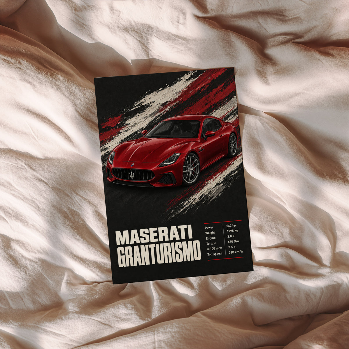 Vintage Maserati GranTurismo Print, Car Wall Art