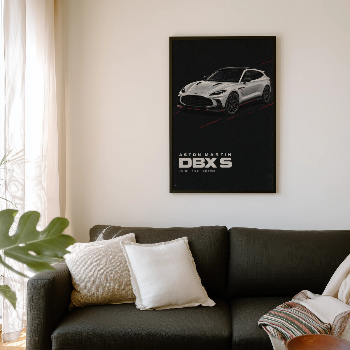 Vintage Aston Martin DBX S Print, Car Poster, Garage Art