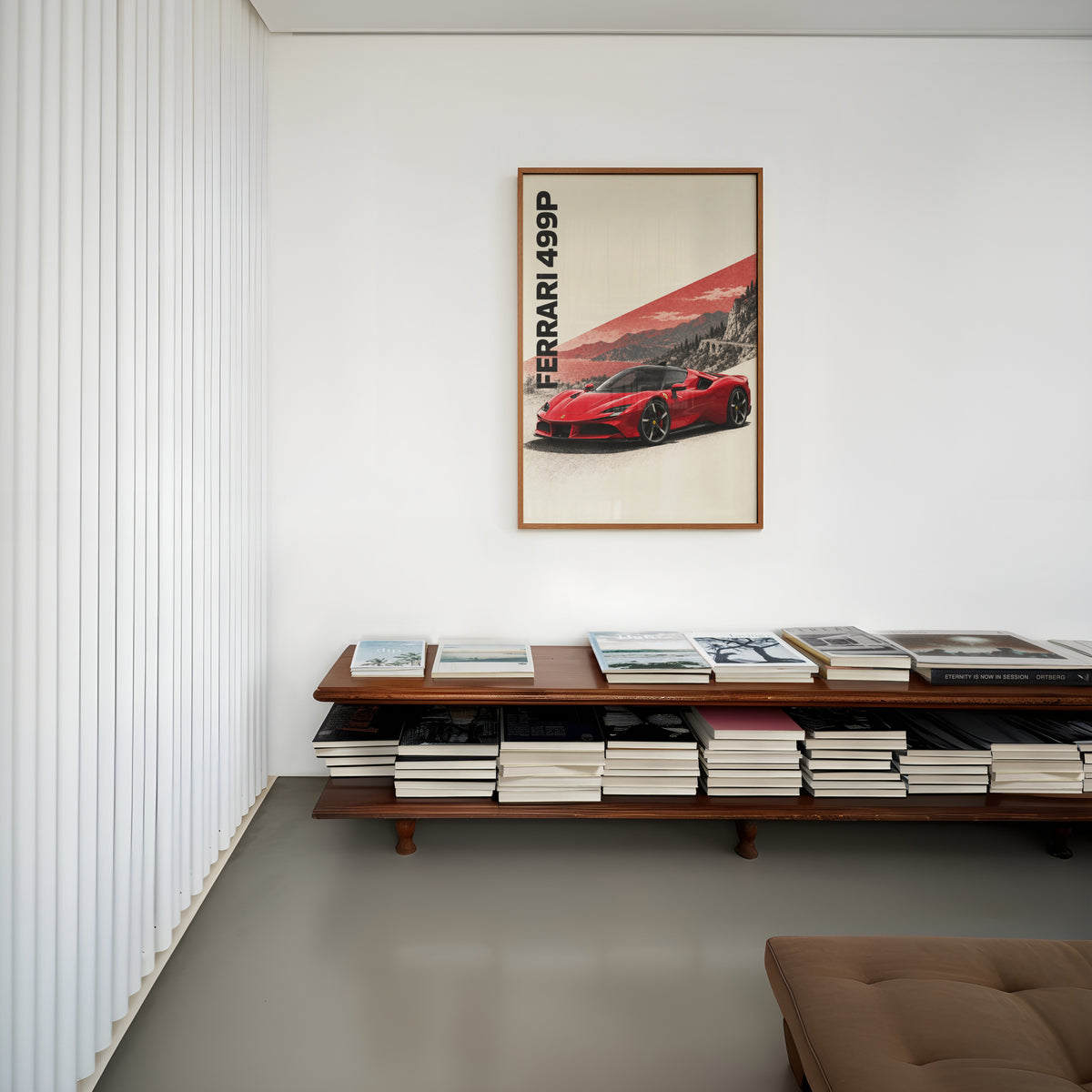 Vintage Ferrari 499P Print, Car Wall Art
