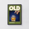 Vintage Bourbon Whiskey Poster, Retro Bar Wall Art Print
