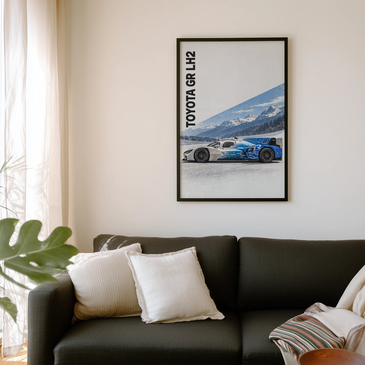 Vintage Toyota GR LH2 Print, Race Car Wall Art