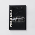Vintage Pagani Imola Print, Supercar Wall Art