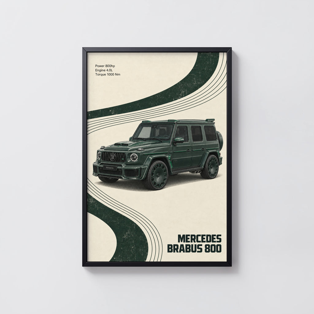Vintage Mercedes Brabus G Wagon Print, Car Wall Art