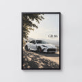Vintage Toyota GR 86 Car Print, JDM Sports Car Poster