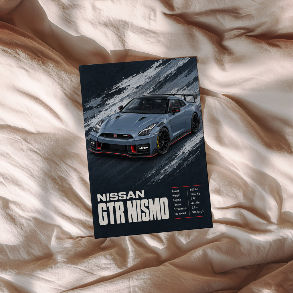 Vintage Nissan GTR NISMO Print, Car Wall Art