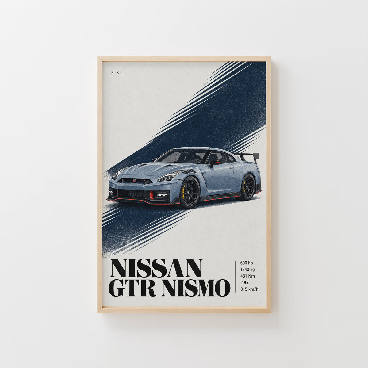 Vintage Nissan GTR Nismo Print, Car Wall Art