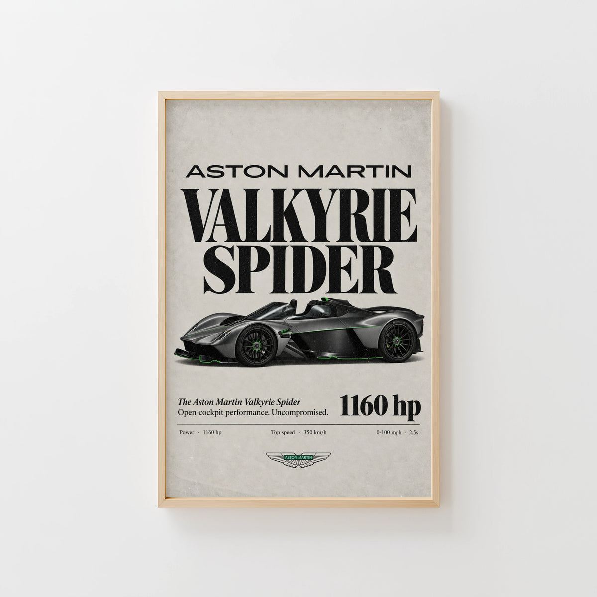 Vintage Aston Martin Valkyrie Spider Print