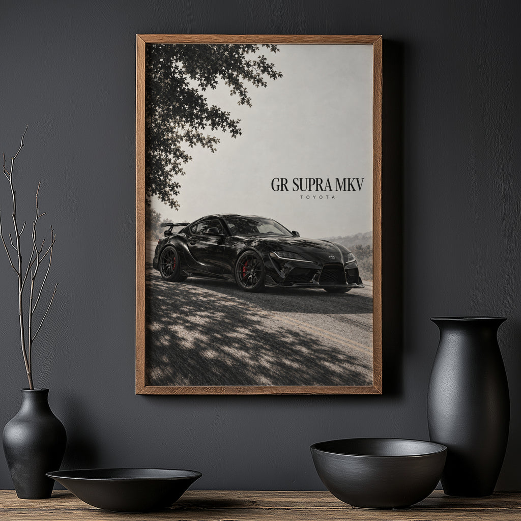 Vintage Toyota Supra Print, Car Wall Art
