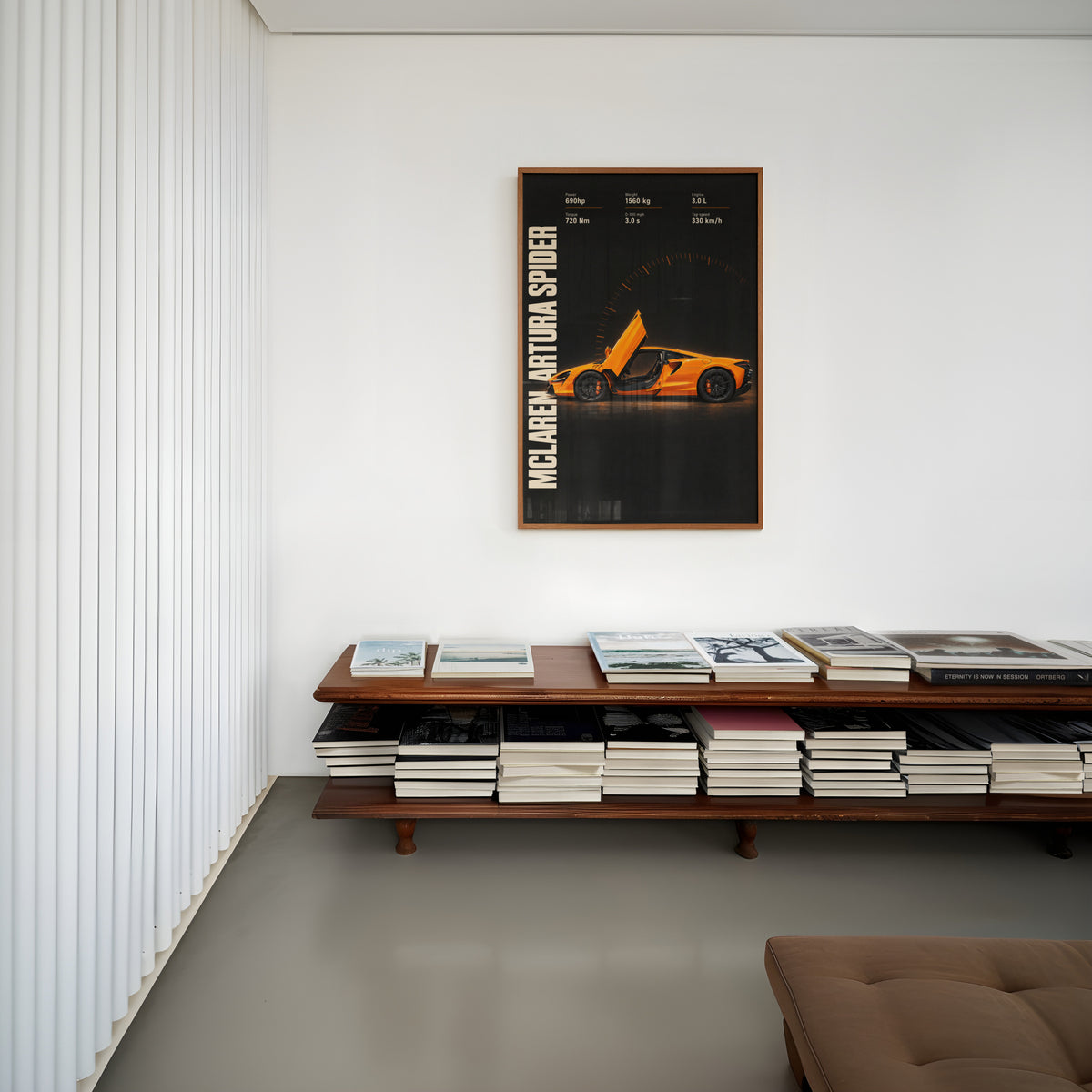 Vintage McLaren Artura Spider Print, Car Wall Art