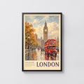 Vintage London Poster, Westminster Wall Art, Big Ben Print