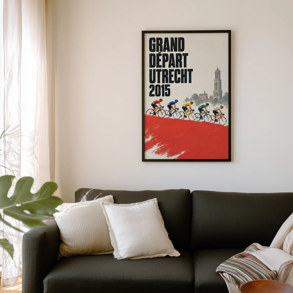 Vintage Utrecht Cycling Poster, Grand Depart Print