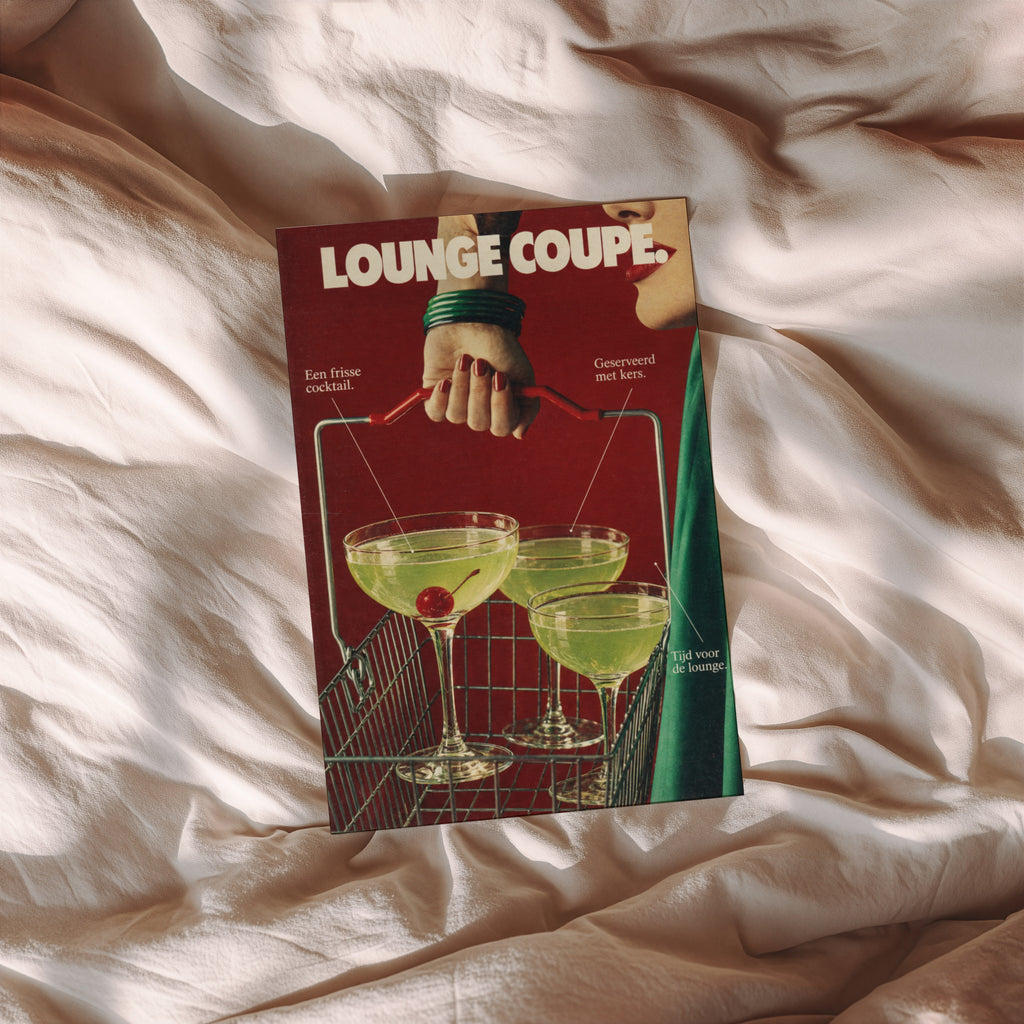 Vintage Cocktail Poster, Retro Bar Wall Art, Print