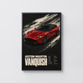 Vintage Aston Martin Vanquish Print, Car Wall Art