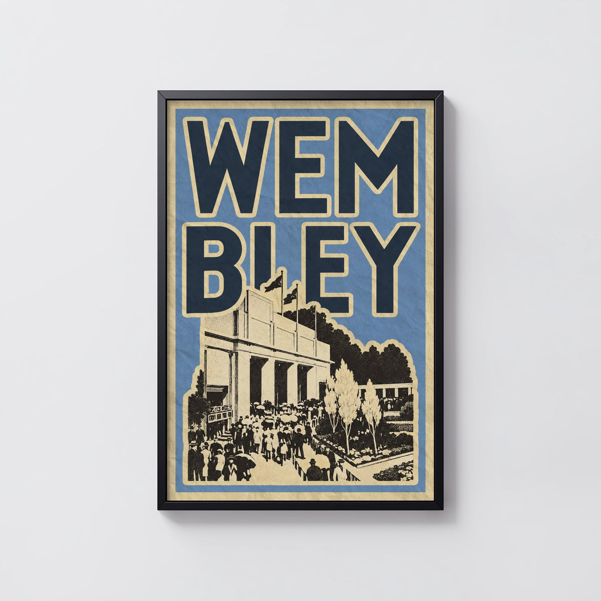Vintage Wembley Poster, London Wall Art, England Print