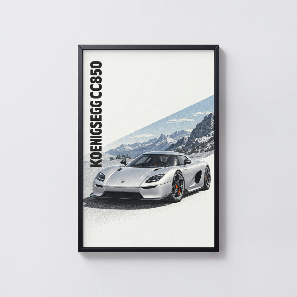 Vintage Koenigsegg CC850 Print, Supercar Wall Art