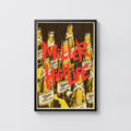 Vintage Miller High Life Beer Print Poster, Bar Wall Art
