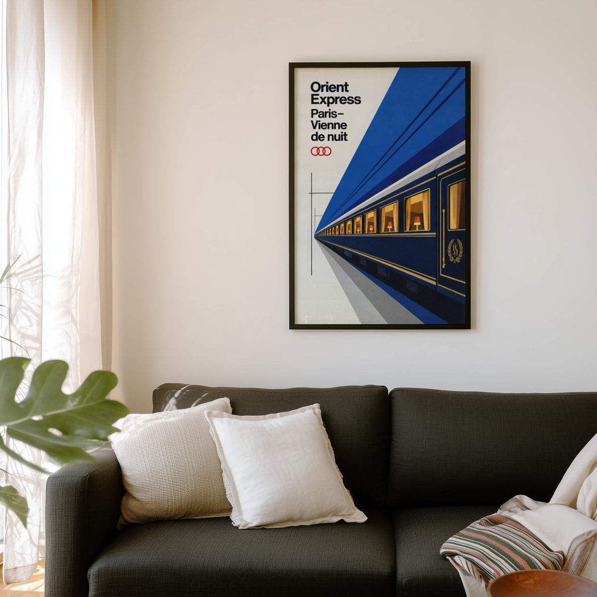 Vintage Orient Express Train Print Poster Paris Vienne