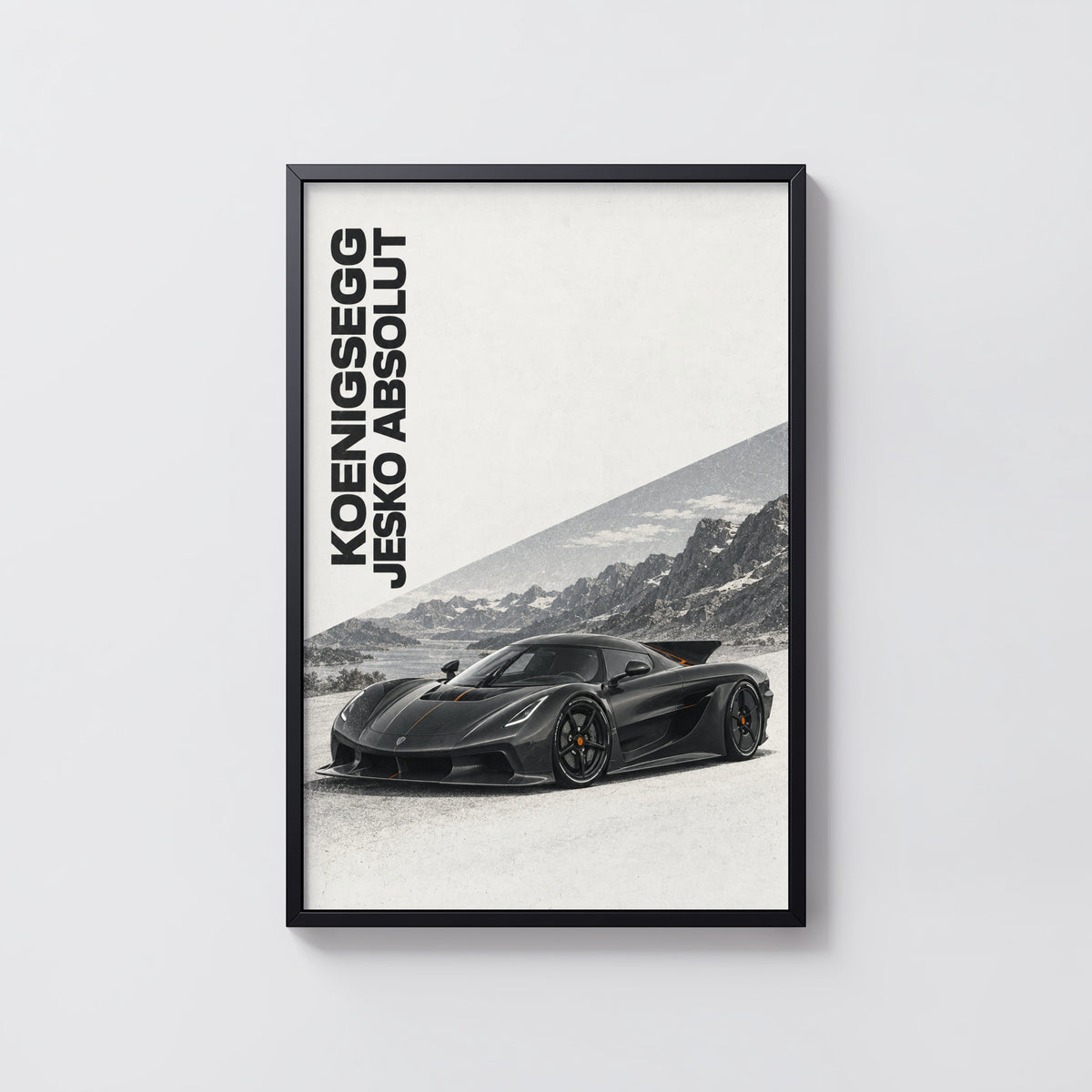 Vintage Koenigsegg Jesko Absolut Print, Car Wall Art