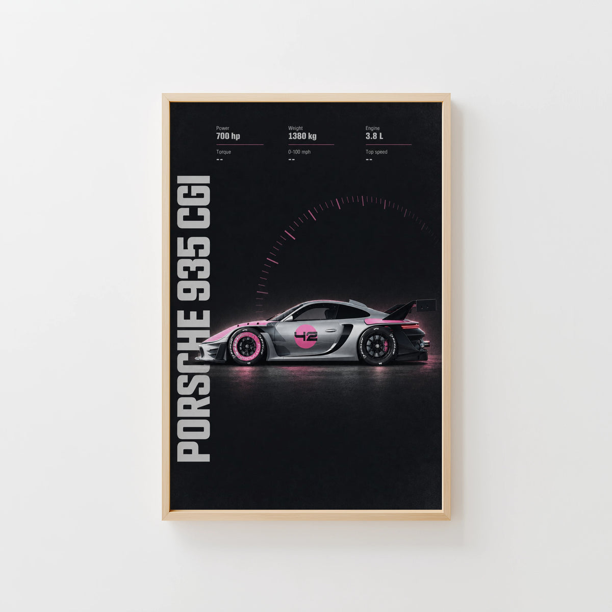Vintage Porsche 935 Print, Car Wall Art