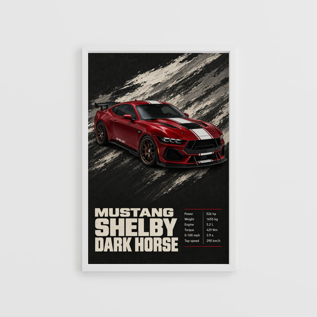Vintage Mustang Shelby Print, Car Wall Art